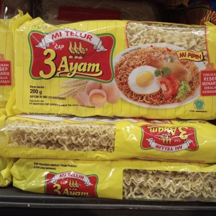 

Terlaris Mi Telor 3 Ayam Super Kuning 200 Gr