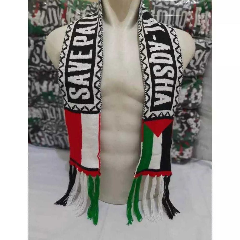 Syal Rajut Palestina / Syal Rajut komputer / Syal Palestine / Bandana Palestina