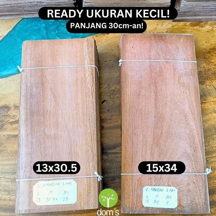 ] Dom's Veneer Kayu/Wood Veneer Mahoni Papan 3mm Bahan Kayu Asli DIY Proyek Kecil