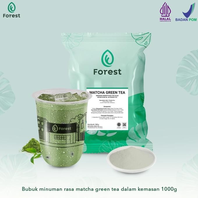 

Bubuk Minuman MATCHA GREEN TEA Powder - FOREST Bubble Drink