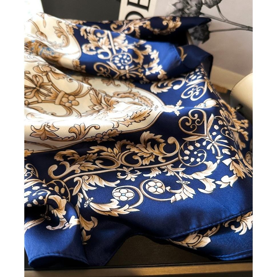Scarf Elegant Mewah 70x70 / Syal Pramugari Ikat Leher / Scarf Blouse Cewe