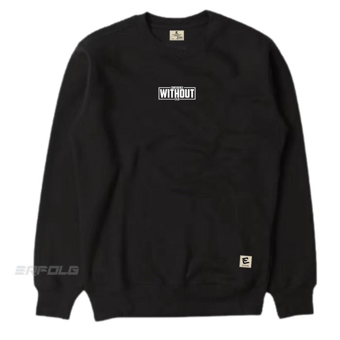 Erfolg Clothing Sweatshirt Oversize Keren Suiter Crunek Fleece White Cowok Jumper Hitam Oblong
