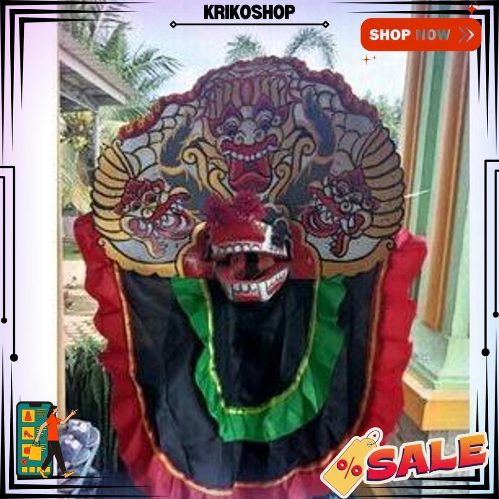 Siap Kirim Barongan Devil Asli Kayu Caplok Murah Barongan Anak Uk 15