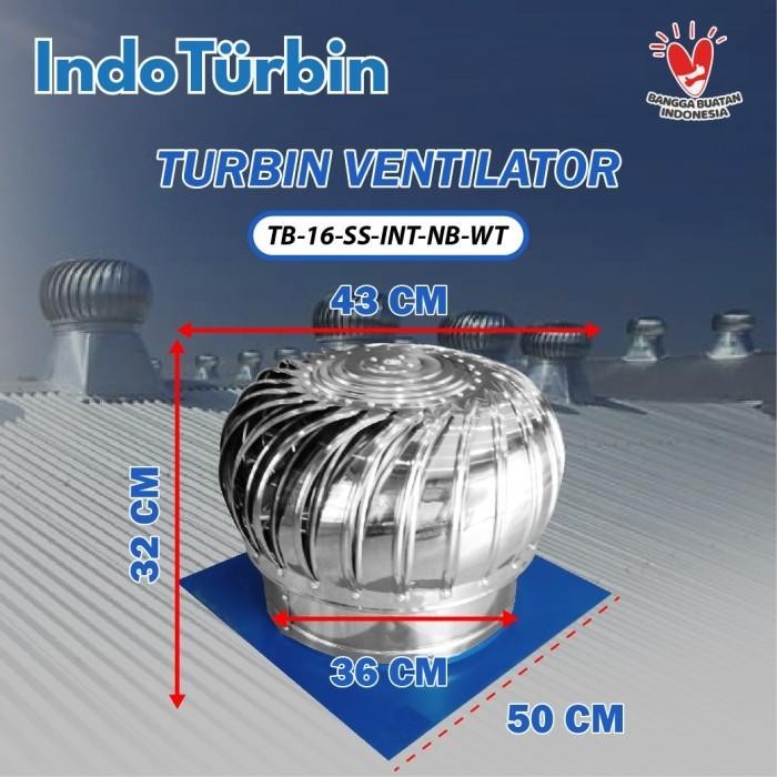 Turbin Ventilator 16 Inch Turbine Fan Exhaust Atap Rumah Indo Turbin Original Dan Terpercaya