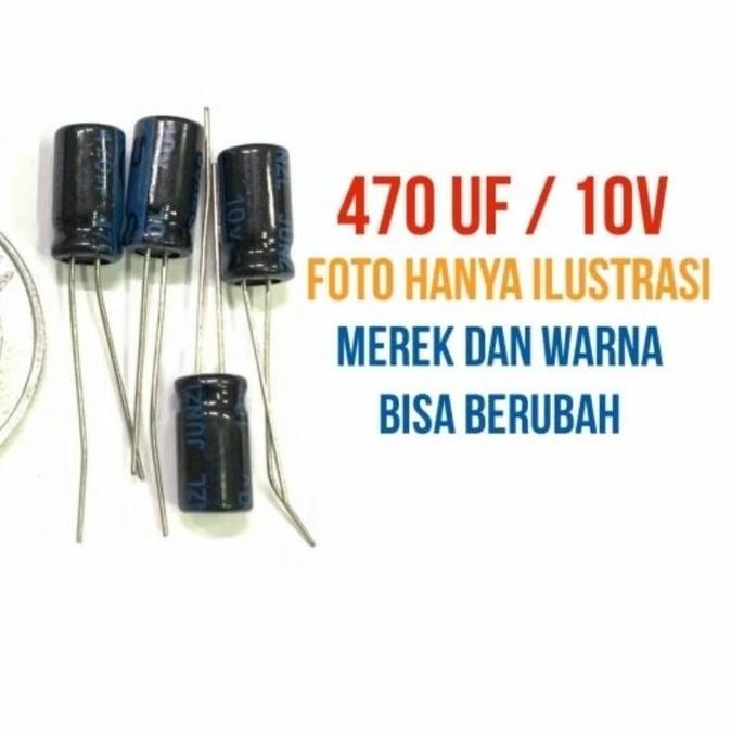 Terbaru ( 470 uf 10v ) elko elco 470 uf mikro 470uf 10v 10 v volt 6.3v 6.3 v volt 6v3 tojil4