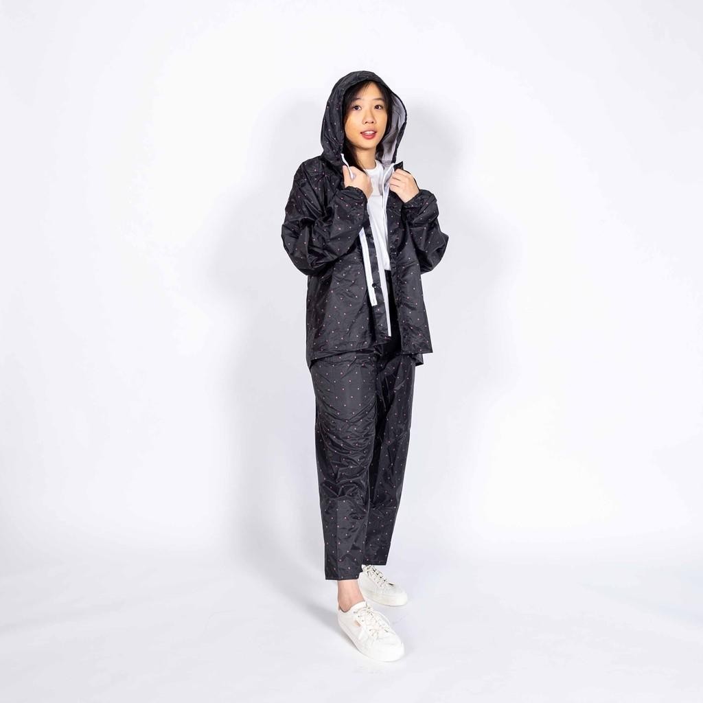 NEW PRODUCT JAS HUJAN WANITA / SETELAN JAS HUJAN MOTIF AESTHETIC LUCU POLKADOT / JAS UJAN DEWASA / J