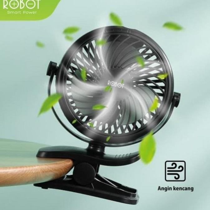 Grosir Robot Rt-Bf10 Hand Fan Mini Portable - Kipas Meja Mini Robot Rt Bf10 - Hitam