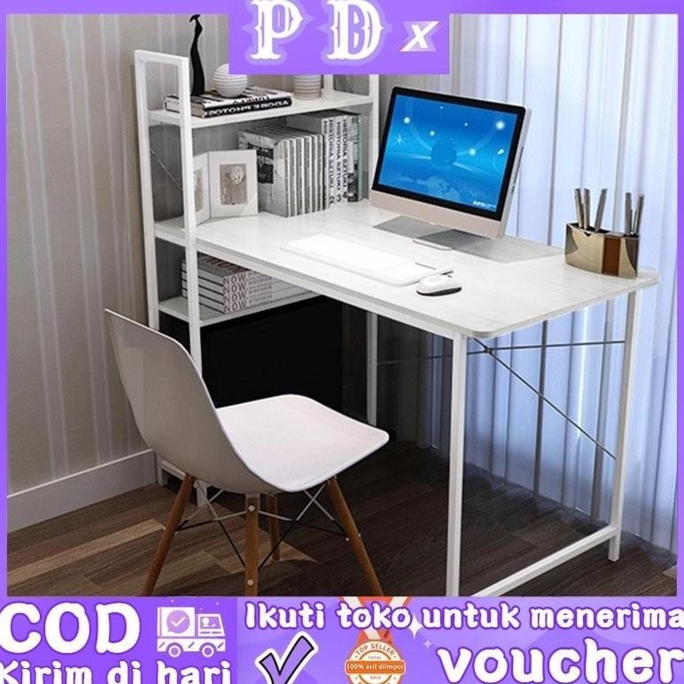 Meja Komputer/Meja belajar/Meja kantor/Meja pc/Meja 1 Meter/Lemari meja belajar(H table)
