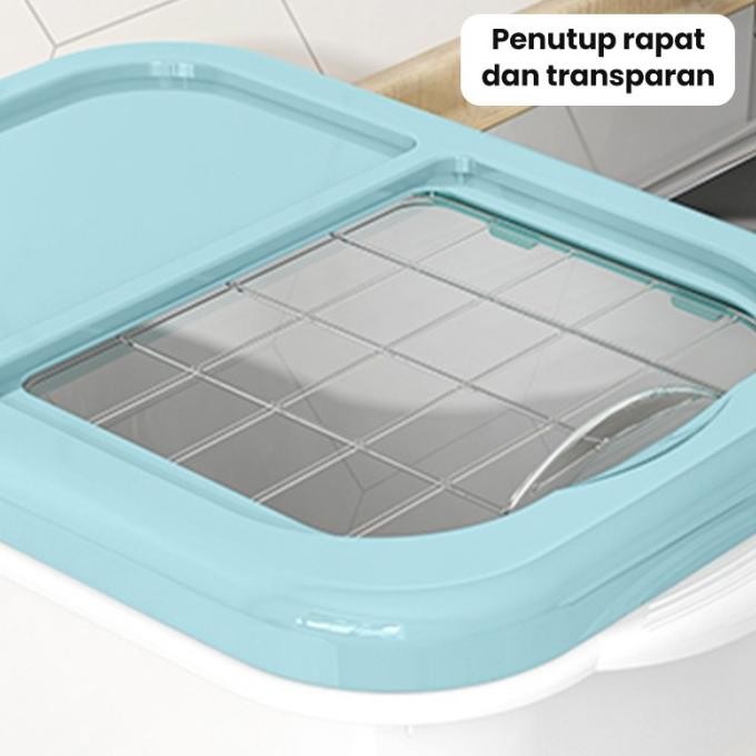 

Terlaris Starlight Tempat Beras Kotak Penyimpanan Kacang Tepung Makanan Rice Box Storage Bisa Didorong Dengan Roda 5Kg, 7,5Kg & 10Kg Hsb148