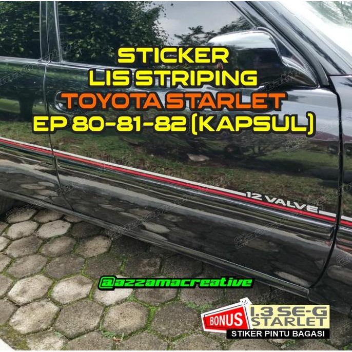 Stiker List Striping Starlet kapsul