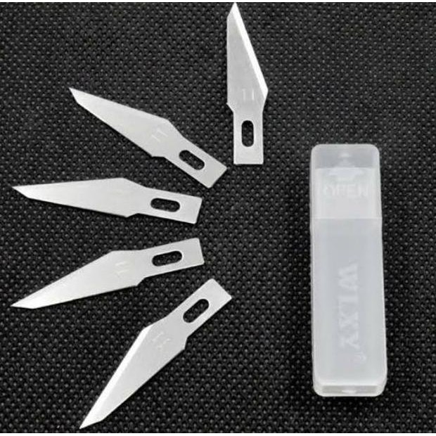

hj-45 dg-4 Refill Pen Cutter 5 pcs - Refill Craft Knife isi 5 pcs - Pisau Tambahan Craft Blade 5 Pcs Premium Premium
