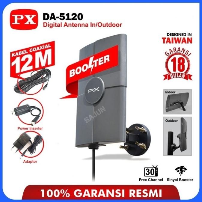 TERBARU - Antena TV PX ndoor&Outdoor Digital TV DA-5120 - Antena Luar Dalam PX