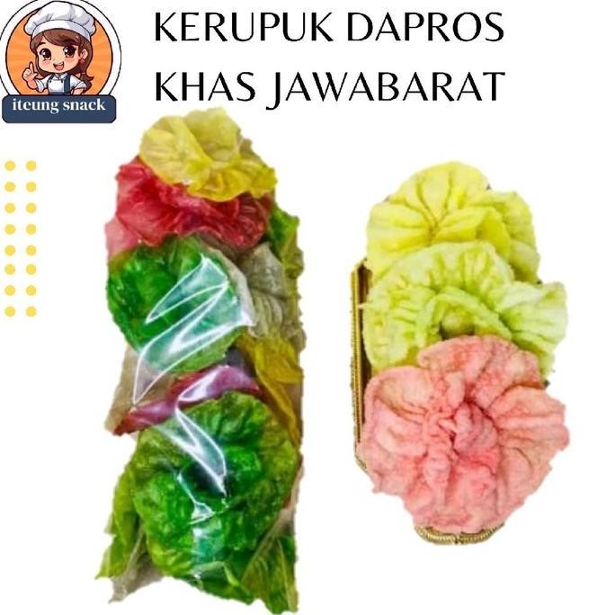 

Terlaris Kerupuk Dapros | Kerupuk Kembang Ros Mentah 1Kg Cemilan Bandung Terbuat Dari Tepung Beras