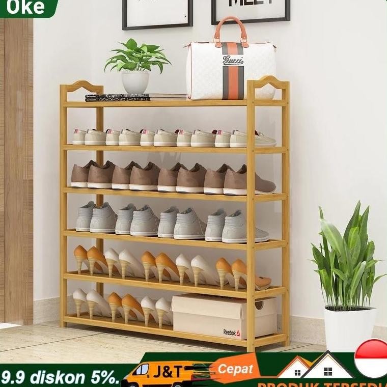 Rak Sepatu Susun Kayu Rak Kayu Serbaguna Rak sepatu Rak Sepatu Susun Kayu Portabel