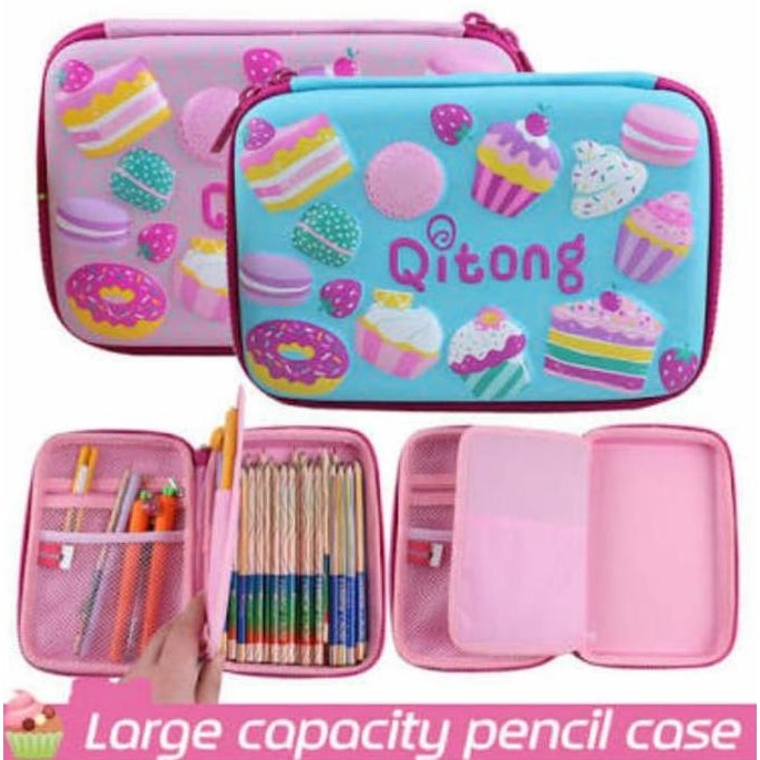 

ASB Qitong kotak pensil timbul 3D pencil hard case live Smiggle