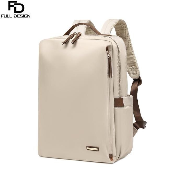 FULL DESIGN Tas Sekolah Tas Laptop Ransel Wanita Nylon Waterproof 15.6 inch Laptop Backpack