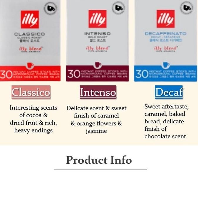 

ready stock illy Instant Coffee Stick Classico & Intenso Kopi Instan 1 Box isi 30s
