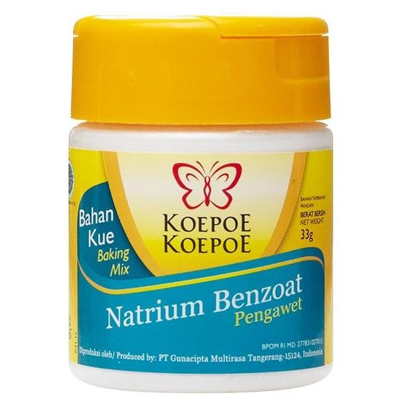 

BAHAN KUE NATRIUM BENZOAT KOEPOE-KOEPOE 33GR BAKING MIX PENGAWET