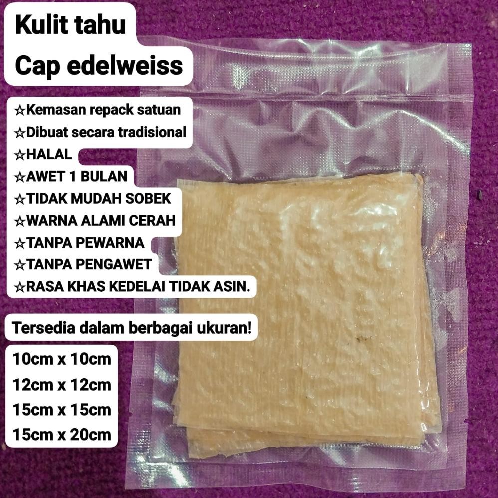 

Kulit tahu satuan repack halal tanpa pengawet
