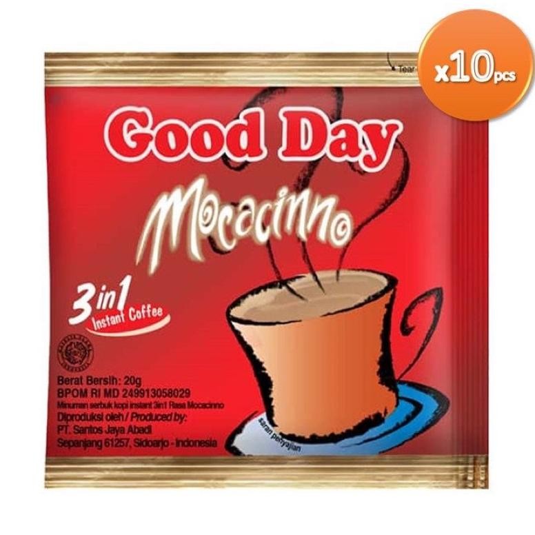 

kopi good day mocacinno 3in1 ( 10 sachet per renceng )