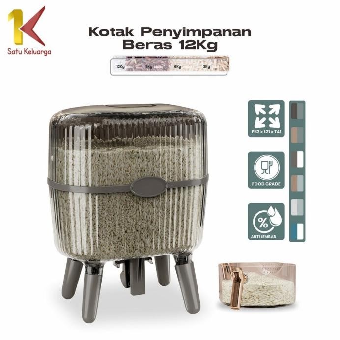 

Terlaris Ashley Furniture - Satu Keluarga Dispenser Beras 12Kg C841 Rice Box Storage Kotak Penyimpanan Makanan Kacang Tepung / Tempat Beras Estetik Perlengkapan Dapur Multifungsi