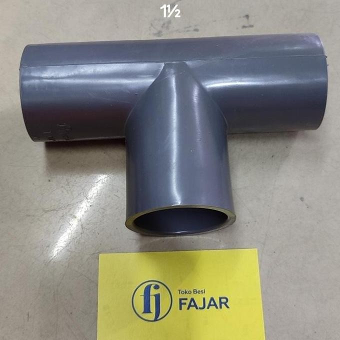 ___] Tee PVC 1 1,5 1 1/2 inchi inch sambungan pipa plastik T cabang 3 RUCIKA