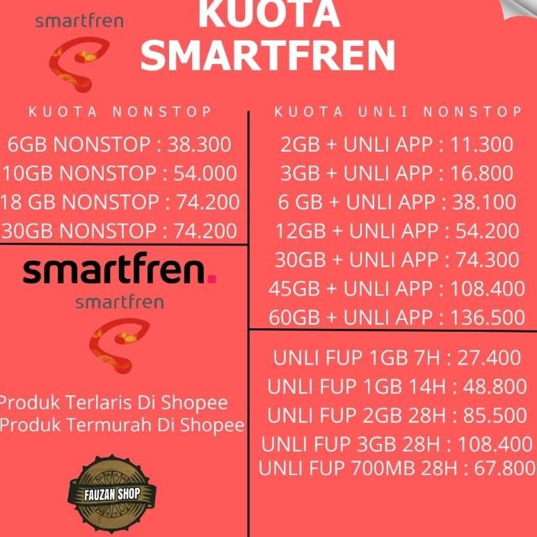 Kuota Smartfren Murah -  Data Smartfren - Kuota Smartfren Unlimited , Kuota Smartfren Nonstop , Kuot