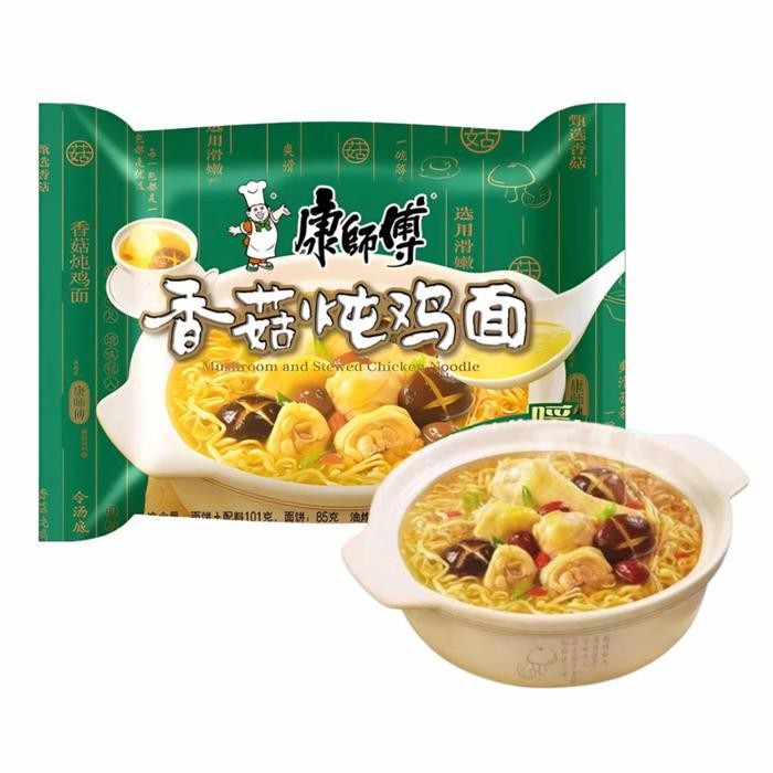

Kang Shi Fu / Mie Instant Rasa Ayam Jamur / Mushroom & Stewed Chicken Noodle / 101Gr
