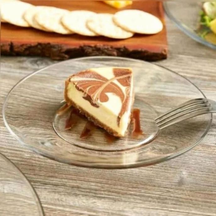 =+=+=+] Piring Kecil Kaca Beling Bening Tatak Gelas Saji Sayur Kue Dessert