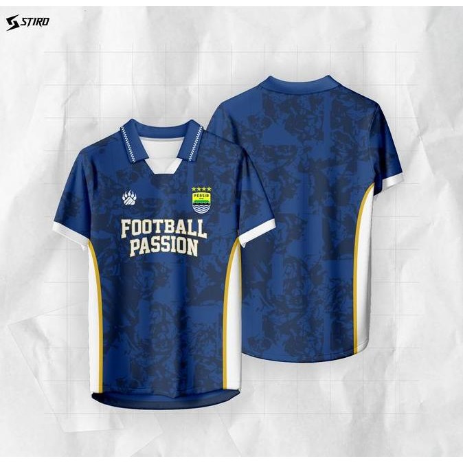 NEW Jersey Fantasi Persib Jersey Vintage Stiro Fullprint Biru