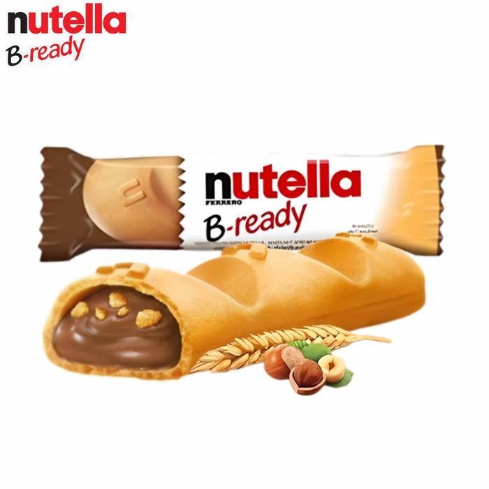 

Nutella B-Ready / Wafer Isi Olesan Kacang Hazel / Wafer Kacang Dengan Cokelat / 22Gr