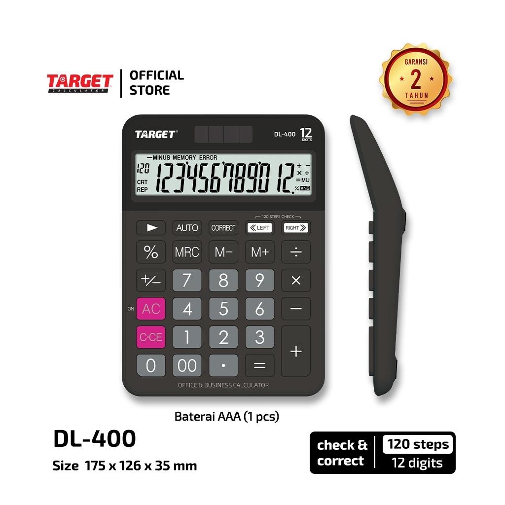 

NEW PRODUCT TARGET DL-400 - DESKTOP CALCULATOR - 12 DIGIT - BATERAI AAA SIENNAOUTLET487