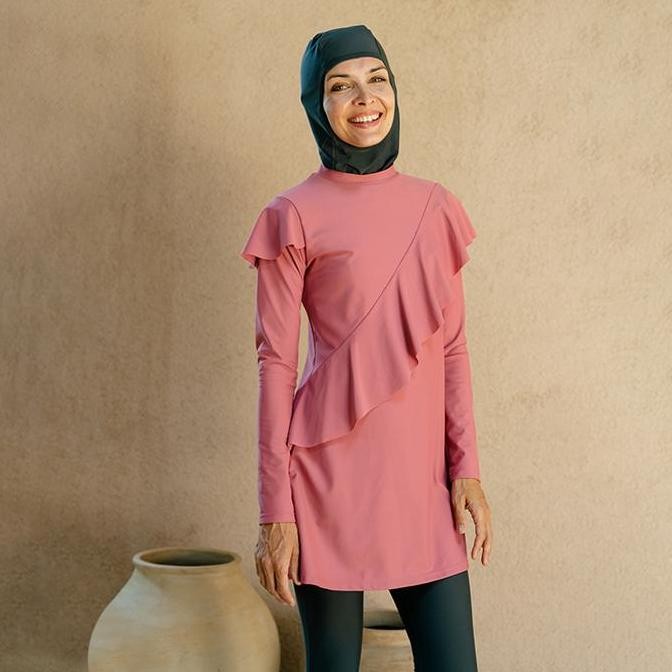 Lee Vierra Aleea Modest Ruffle Burqini Set Women, Baju Renang Wanita Muslim .,