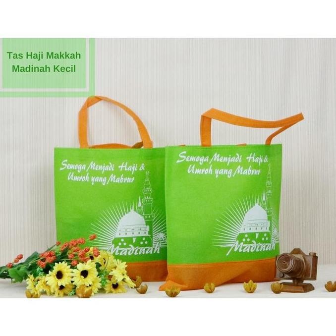 best seller] Tas Haji Makkah Madinah Kecil 20 pcs/Tas Souvenir Oleh Oleh Haji Umroh/Grosir Tas Kain 