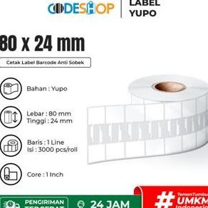 

LABEL BARCODE YUPO UNTUK PERHIASAN EMAS/JEWELERY 80 x 24 mm ISI 1.500