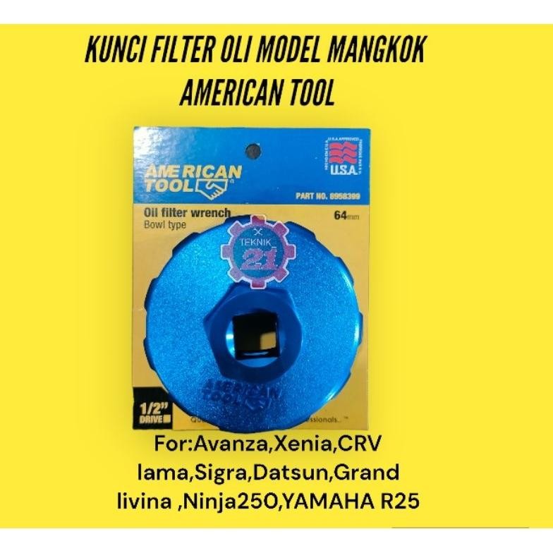 KUNCI FILTER OLI AVANZA XENIA 64MM AMERICAN TOOL KUNCI FILTER OLI AMERICAN TOOL