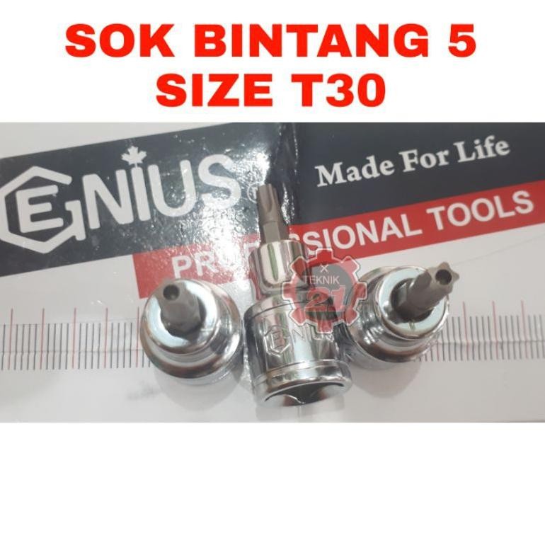 MURAH SOK BINTANG SEGI LIMA UKURAN T30 LUBANG MATA SOK BINTANG 5 T30 GENIUS SOK BINTANG LUBANG T30