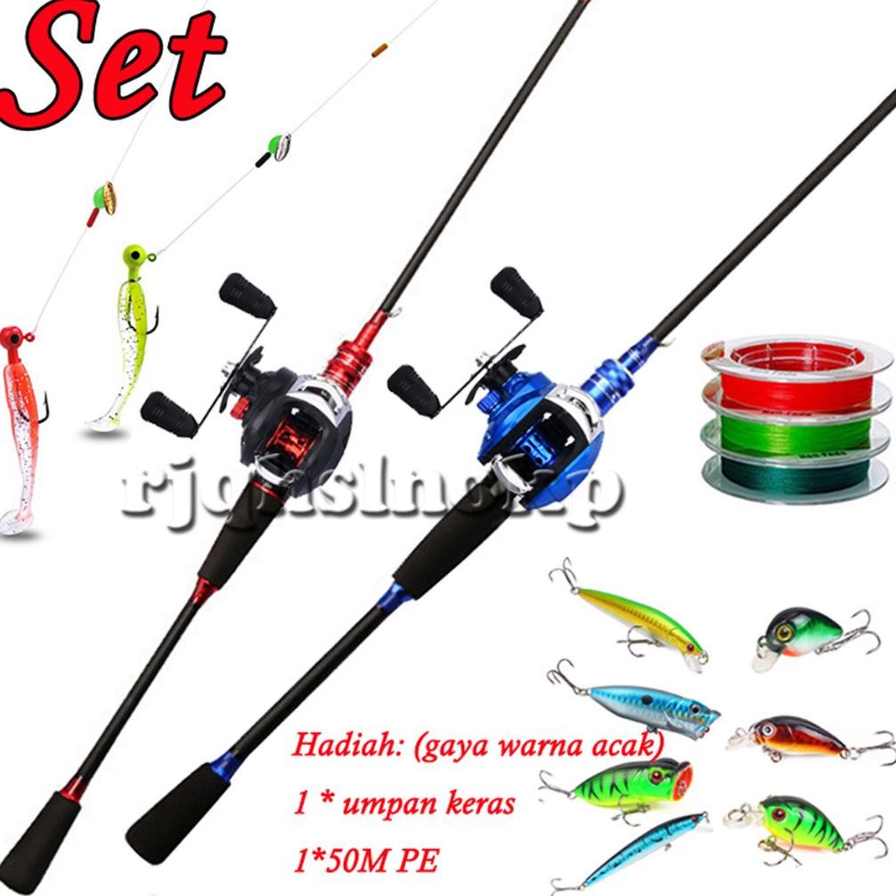 HAIYI FISHING Reel Bc Baitcasting Reel Pancing Gulungan Pancing Ultralight Joran Pancing 1.65m/1.8m2