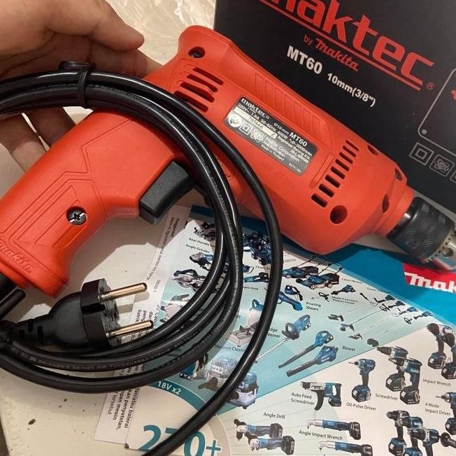 TERMURAH  Model Maktec Bor Listrik 10mm Bolak Balik Electric Drill Bor Beton Kayu Besi Tembok Bor Li