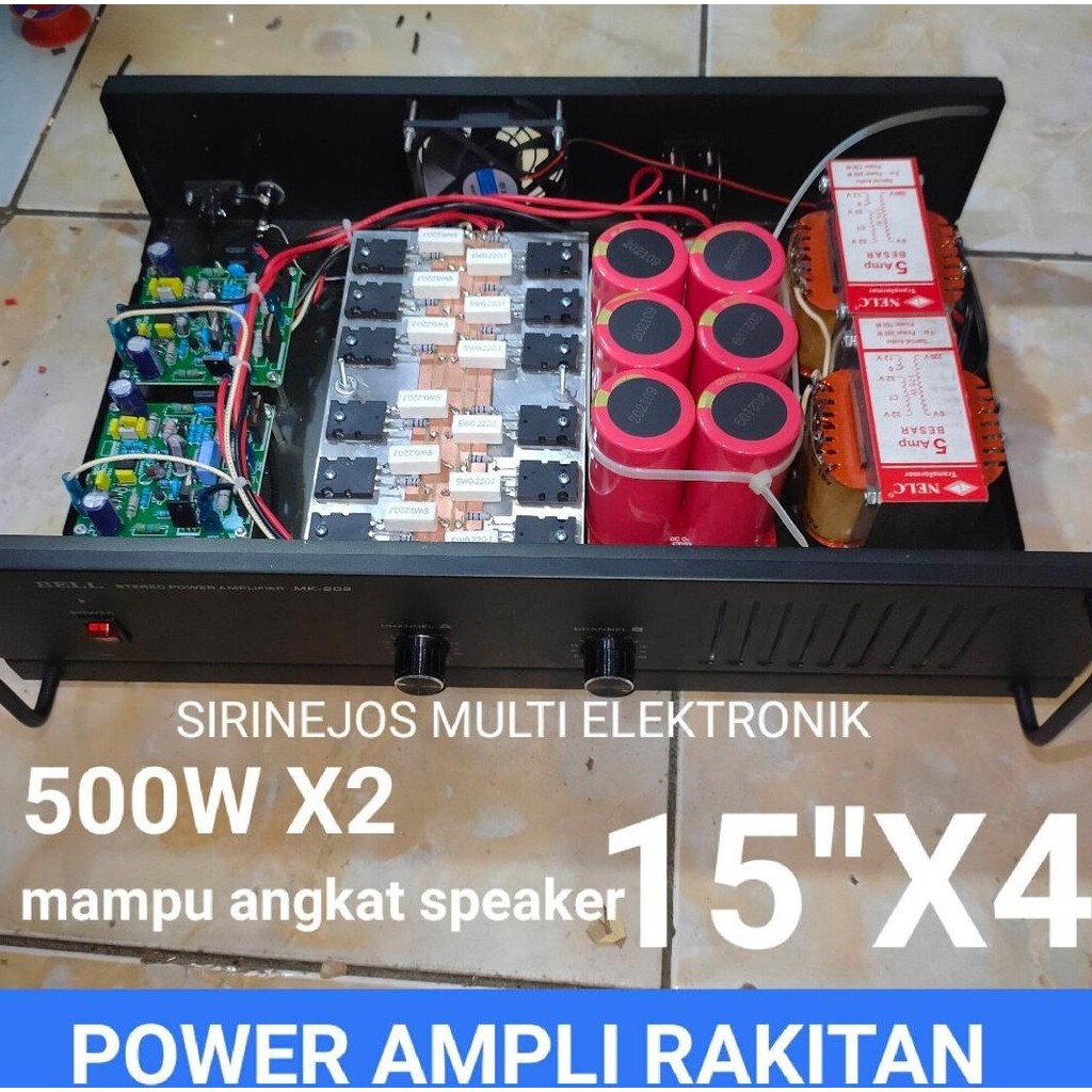 POWER AMPLI RAKITAN TRAFO 5A BESAR DOBEL TRAFO CT43