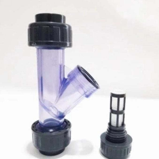 Y Strainer Clear Double Union PVC 2 inch Clear Y Strainer PVC JIS DN50