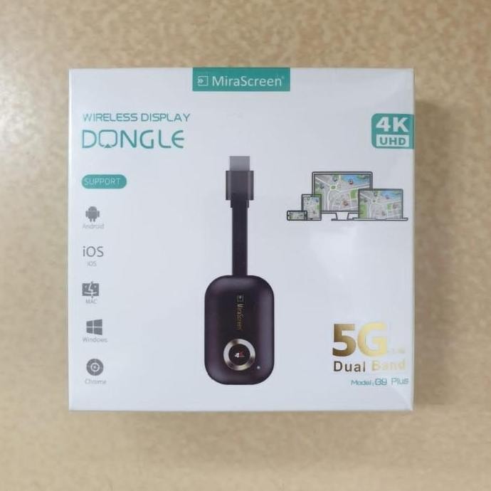 Mirascreen G9 Plus 5G+2.4G Wireless Display Dongle HDMI Mirroring Cast