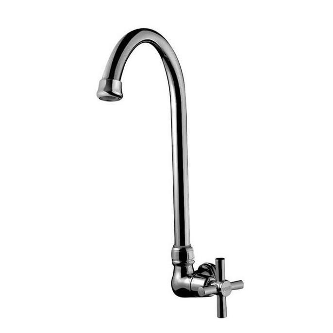 Tersedia Vone 3202-36 Keran Kran Air Angsa Cuci Piring Dinding Tembok Chrome