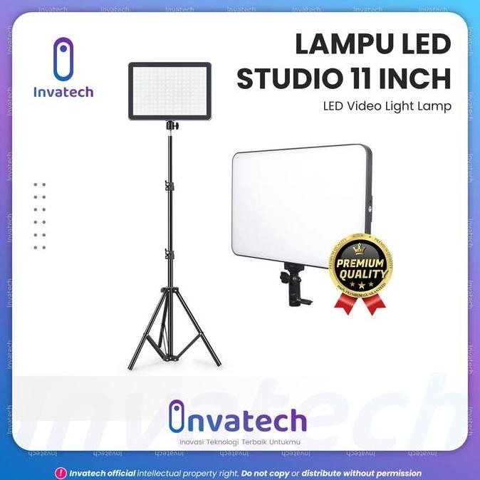Lampu Studio LED 11" Lampu Lighting Lampu Sorot Lighting Studio +Tripod Lampu Konten Kreator Lightin