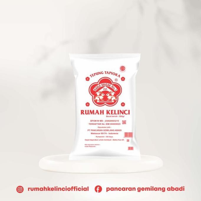 

Terlaris Tepung Tapioka / Kanji Merk Rumah Kelinci 500G
