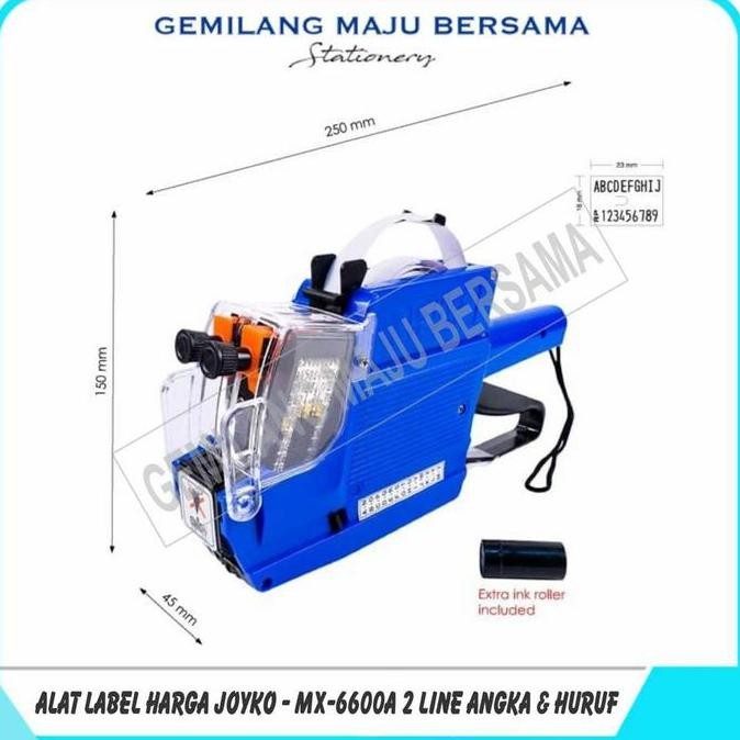 

HARGA DISC - Alat / Mesin Label Harga / Labeller Joyko MX 6600 A (Angka&huruf)