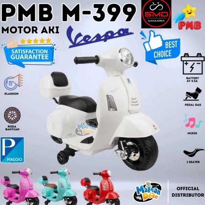 Miliki Motor Aki Mainan Anak Cas Listrik Pmb M-788 Vespa Mini Murah Bdg