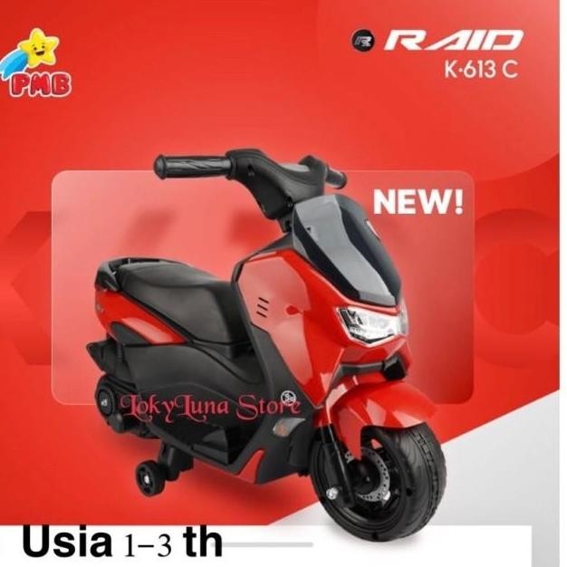 Terjangkau Motor Aki Mainan Anak Raid K613C Nmax Mini Pmb