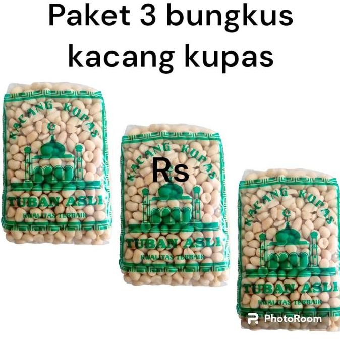 

3 bungkus kacang 350g /250g bungkus kacang kupas Alami Makanan