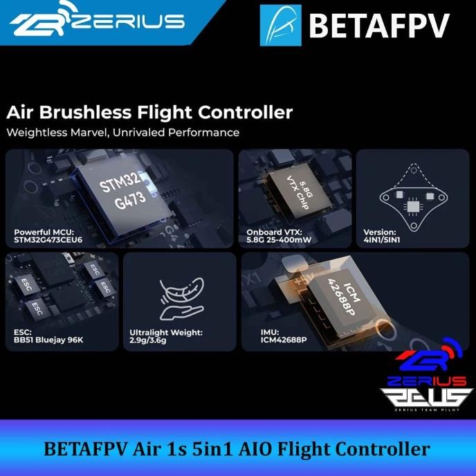 Grosir Betafpv Air 1S 5In1 Aio Flight Controller